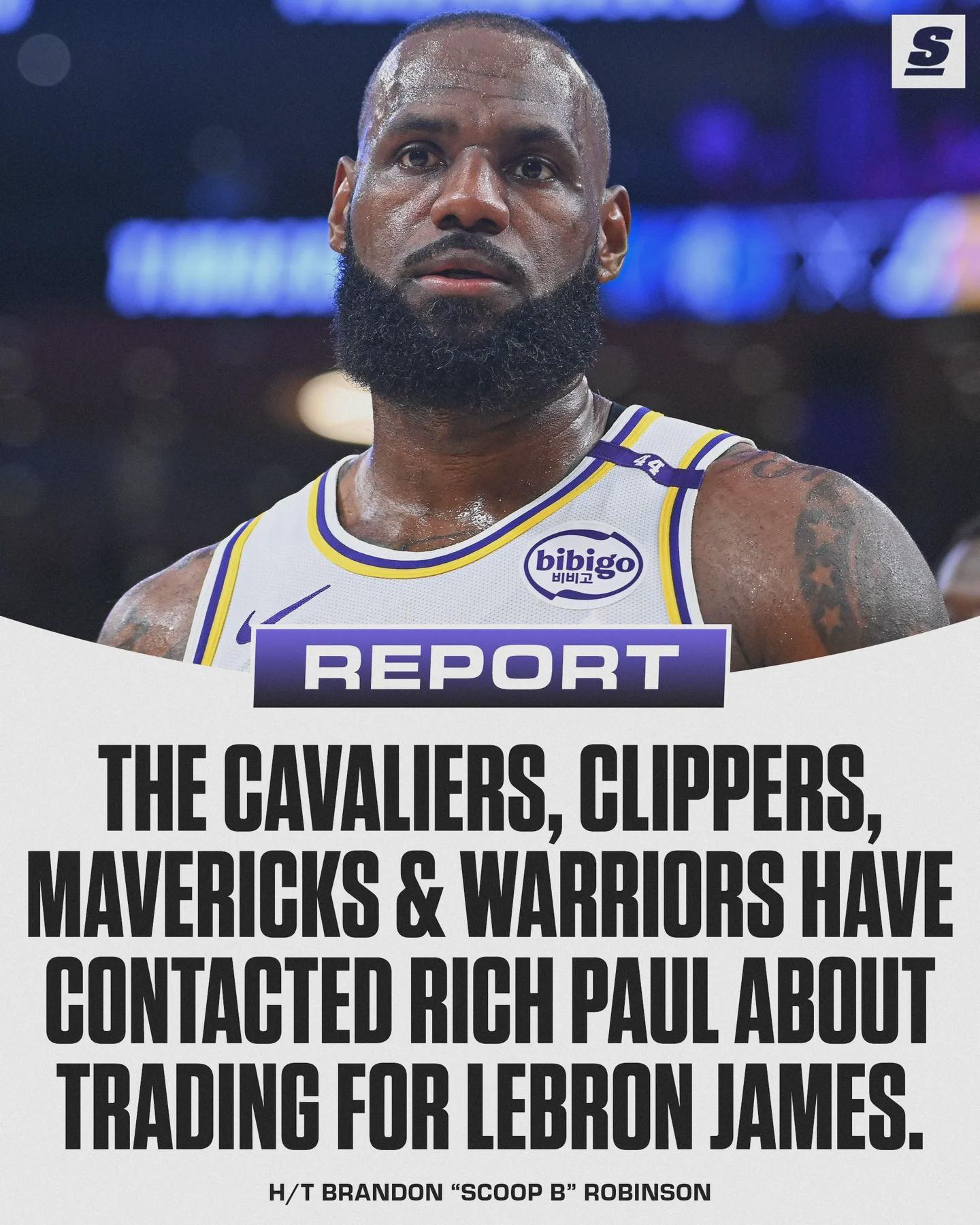 美媒:勇士骑士等四支球队,确实联系过保罗,讨论有关老詹的交易